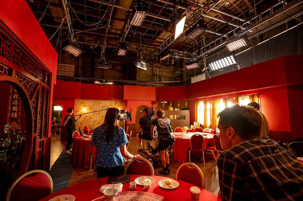 film set of Chinese restaurant